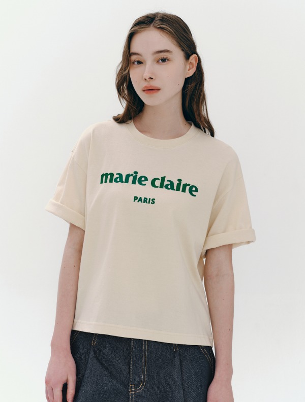 마리끌레르 오버핏 로고 프린팅 티셔츠(MAEBTS03MCM)